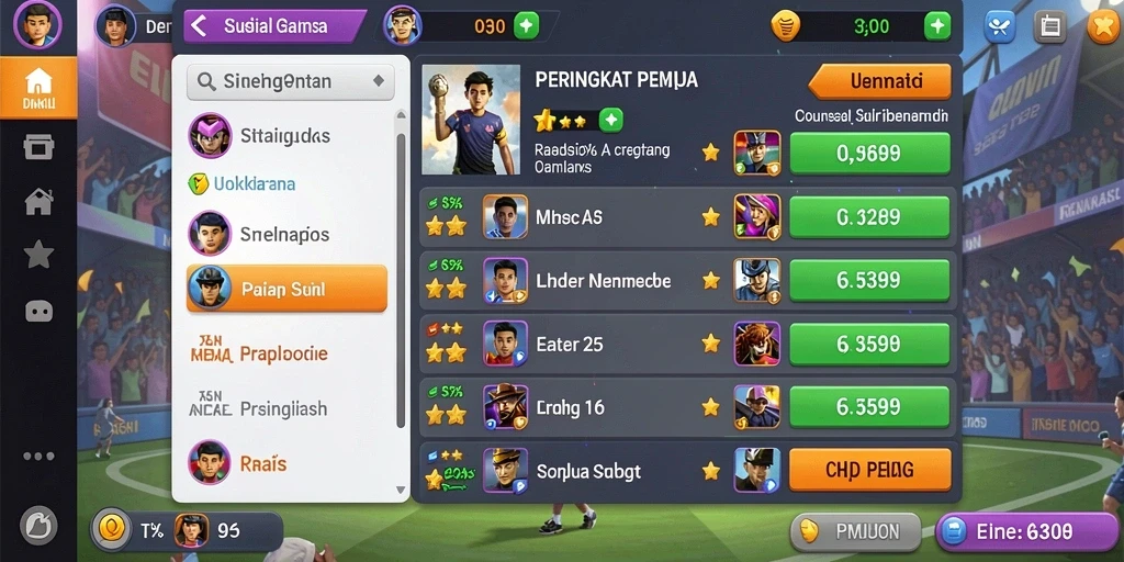 Menampilkan leaderboard yang menunjukkan peringkat pemain.