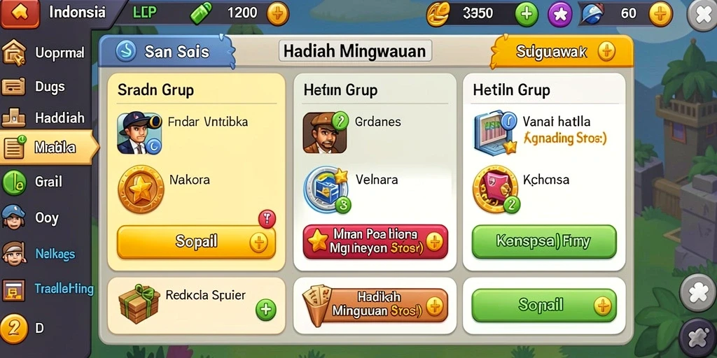 Beragam mode permainan yang bisa dipilih oleh pemain.
