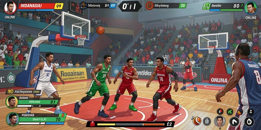 Fitur multiplayer memungkinkan interaksi dengan teman.