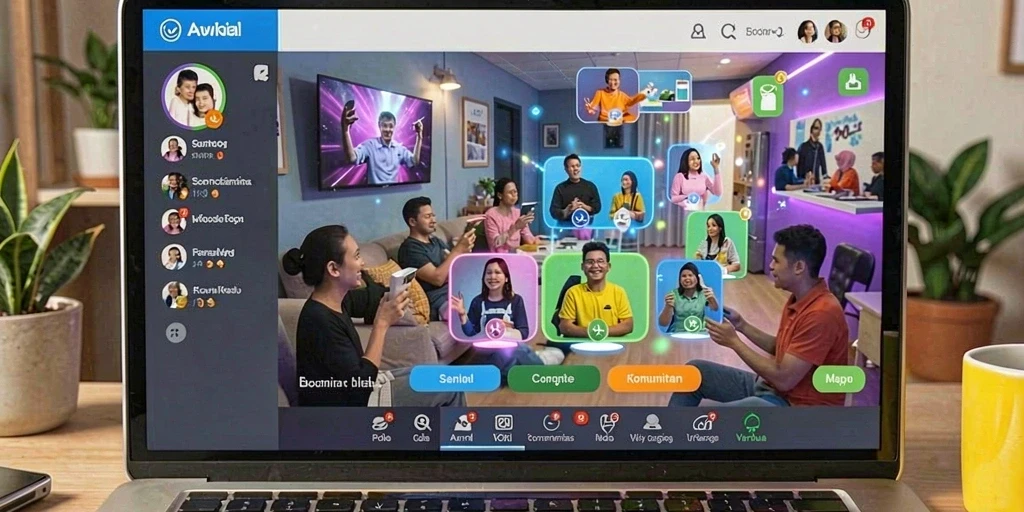 Momen seru berinteraksi dengan pemain lain.